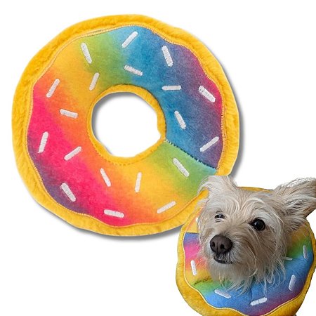 ZippyPaws Pelúcia Para Cães Donuts Arco-Íris Tamanho Jumbo