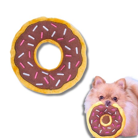 ZippyPaws Pelúcia Para Cães Donuts Chocolate Tamanho Júnior