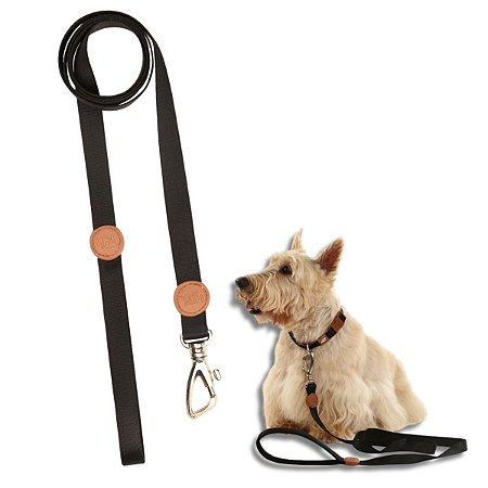Toh Guia Alça Comfort Para Cães 1,5m Mosquetão Resistente Preto