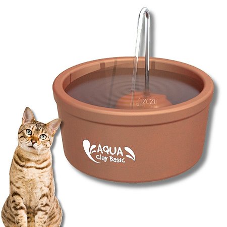 Fonte Bebedouro e Purificador de Água de Cerâmica Bivolt Para Cães e Gatos Aqua Clay Basic