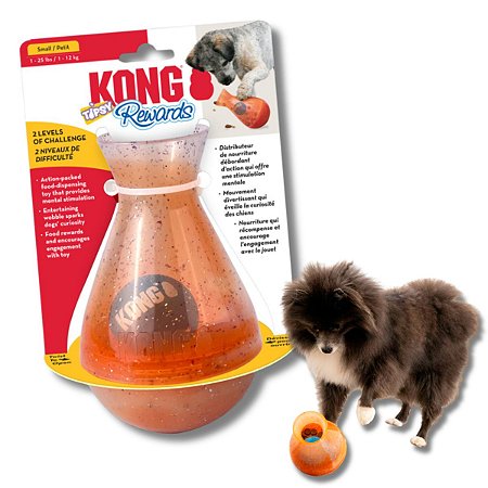 Kong Rewards Tipsy Brinquedo Para Cães Dispenser Ração e Petiscos P
