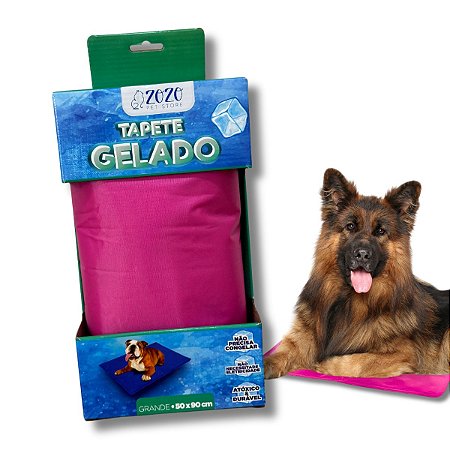 Tapete Gelado Refrescante Para Pets Tamanho G Rosa Zozo Pet Store