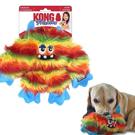 Kong Frizzles Zazzle Pelúcia Monstinho Reforçada Para Cães