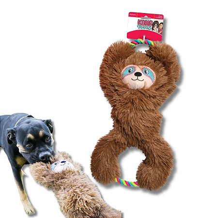 Kong Tuggz Preguiça Pelúcia Com Corda Resistente Cães G