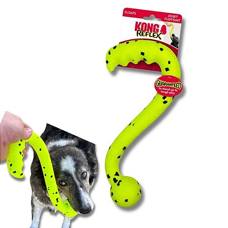 Kong Reflex Tug Fetch Brinquedo Resistente Cabo de Guerra Para Cães