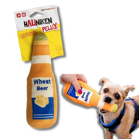 Pelúcia Para Cães Formato Garrafa Cerveja Hauniken Germanhart