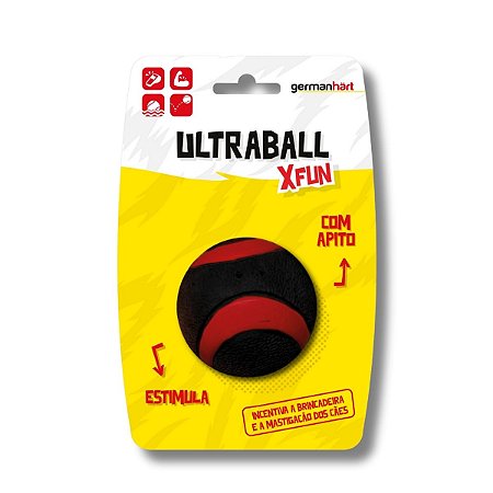 Bola Para Cães Resistente com Apito Ultraball Germanhart