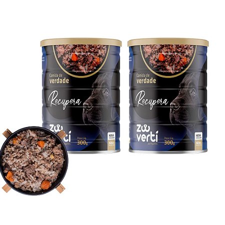 Kit 2 Recupera Alimentação Úmida Natural Para Cães Hipercalórica Zooverti