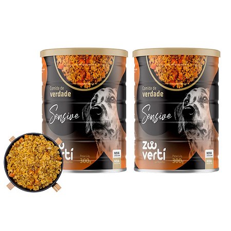 Kit 2 Sensive Alimentação Úmida Natural Para Cães Com Sensibilidade ao Frango Zooverti