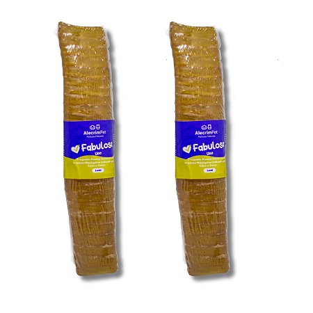Kit 2 Traqueia Bovina Mordedor Natural Para Cães Fabulosa Uno AlecrimPet