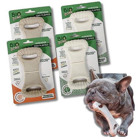 Kit Biobone 4 Mordedores Mordida Moderada e Forte Para Cães Ossão