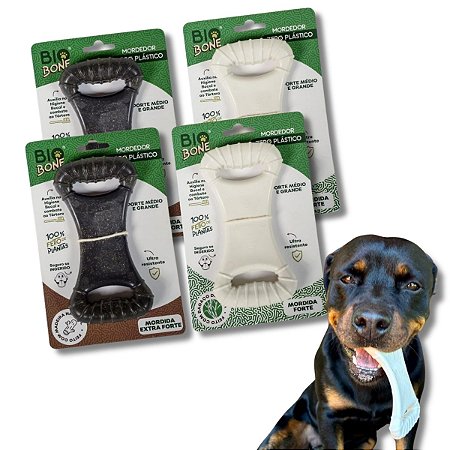 Kit Biobone 4 Mordedores Mordida Extra e Forte Para Cães Ossão
