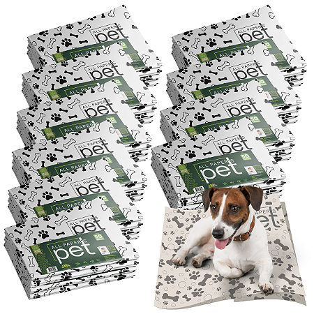 Kit Jornal Pet Higiênico 500 Folhas Biodegradável Atóxico Não Mancha