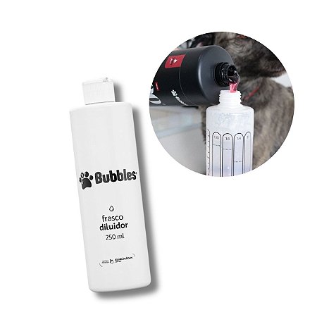 Frasco Diluidor de Shampoo Almotolia Banho e Tosa Bubbles 250ml