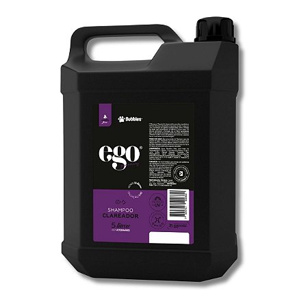 Shampoo Pet Clareador Ego 5L 1:10 Cães e Gatos Banho e Tosa Bubbles