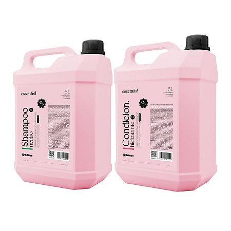 Kit Shampoo Neutro e Condicionador Essential Para Cães Banho e Tosa Bubbles