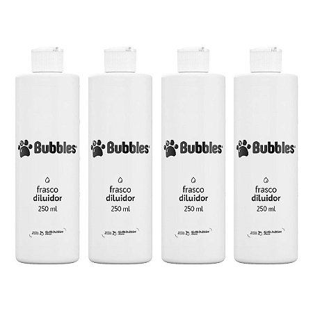 Kit 4 Uni Frasco Diluidor de Shampoo Almotolia Banho e Tosa 250ml