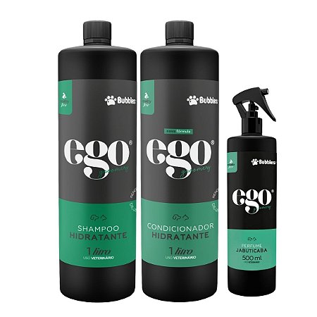 Kit Shampoo Neutro e Condicionador Hidratante 1L + Perfume Para Cães Banho e Tosa Bubbles
