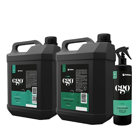 Kit Shampoo Neutro e Condicionador Hidratante 5L + Perfume Para Cães Banho e Tosa Bubbles