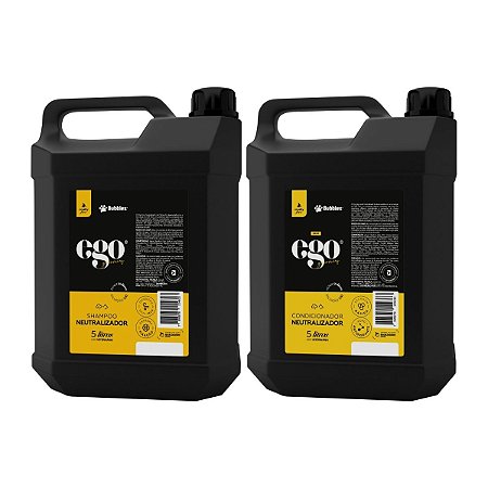 Kit Shampoo e Condicionador Neutralizador de Odores 5L Para Cães Banho e Tosa Bubbles