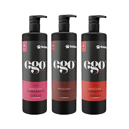 Kit Cronograma de Pelagem Máscara Hidratação Nutrição e Reconstrução Para Cães Banho e Tosa Bubbles