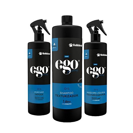 Kit Texturizador Shampoo Máscara e Perfume Para Cães Banho e Tosa Bubbles