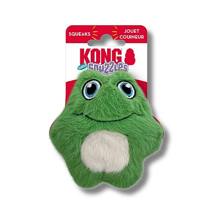 Kong Snuzzles Mini Sapo Pelucia Para Caes Fofa Com Apito