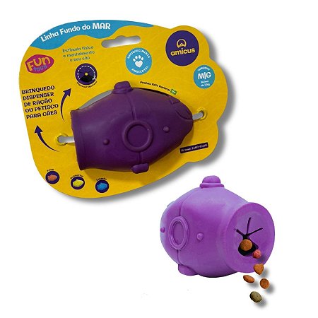 Brinquedo Resistente Recheável Para Cães Submarino Roxo M/G Amicus