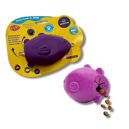 Brinquedo Resistente Recheável Para Cães Peixe Roxo M/G Amicus