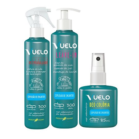 Kit Fluido Desembaraçador Leave in Perfume Explosão de Encantos Vuelo Cães