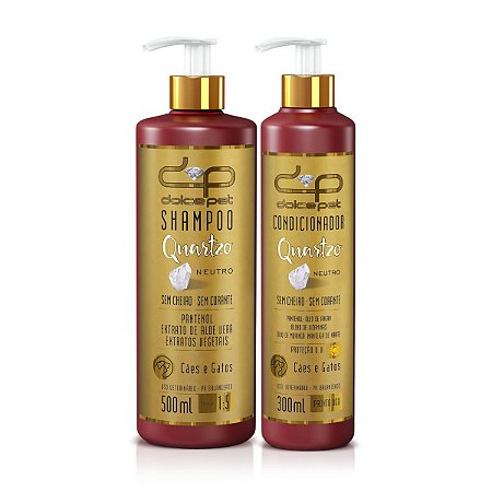 Kit Dolce Pet Shampoo Neutro e Condicionador Neutro Cães e Gatos