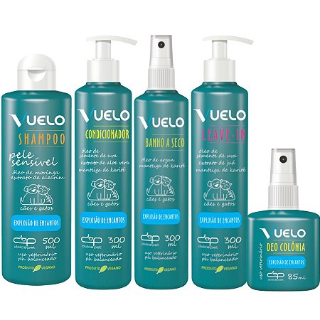 Kit Shampoo Condicionador Banho a Seco LeaveIn Perfume Explosão Encantos Vuelo