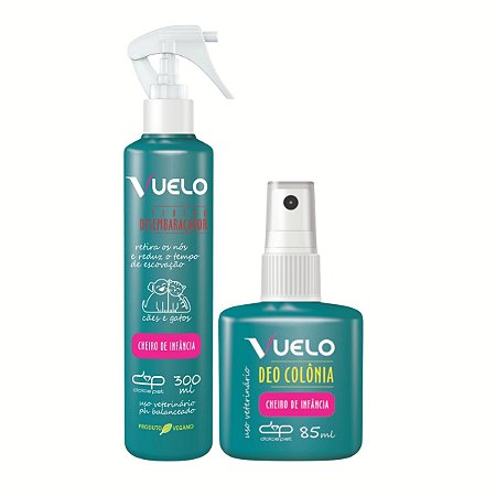 Kit Fluido Desembaraçador e Perfume Cheiro de Infancia Vuelo