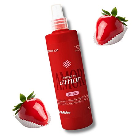 Perfume Pet Morango do Amor Para Cães Banho e Tosa Bubbles