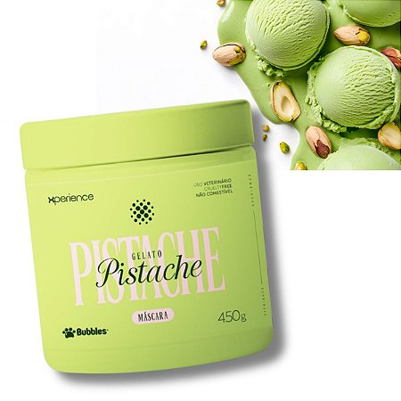 Máscara Hidratante Pet Gelato de Pistache Para Cães Banho e Tosa 450g Bubbles