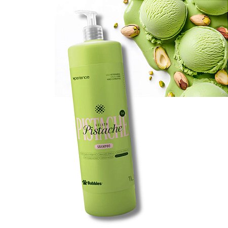 Shampoo Pet Gelato de Pistache Para Cães Banho e Tosa 1L 1:4 Bubbles