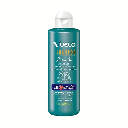 Shampoo 2 em 1 Sete Sensações Vuelo Dolce Pet Cães e Gatos 500 ml