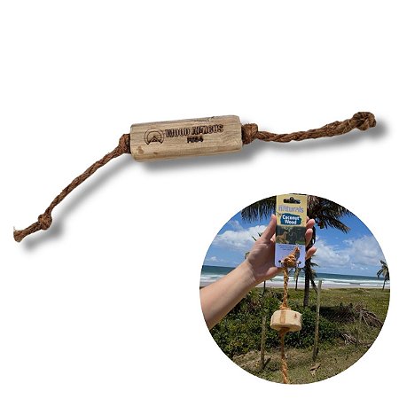 Mordedor Sustentável Fibra de Coco Para Cães Coconut Wood Bone P Amicus