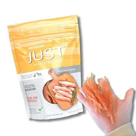 Just Petisco Para Cães Natural Tiras de Frango 55g