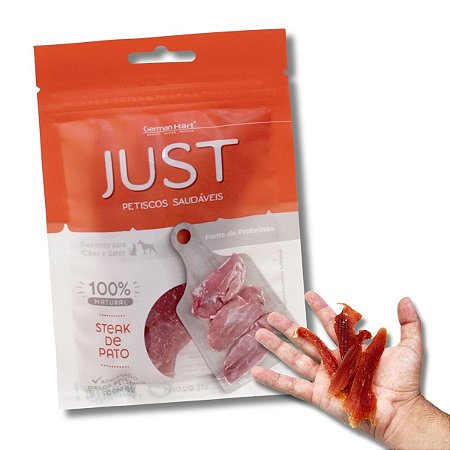 Just Petisco Para Cães Natural Steak de Pato 55g