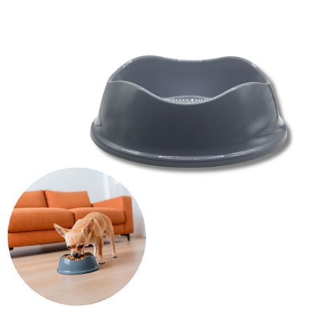 Comedouro Para Cães e Gatos Stark Bowl 350ml Cinza