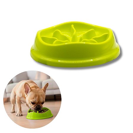 Comedouro Lento Interativo Para Cães Stark Slow 350ml Verde Neon