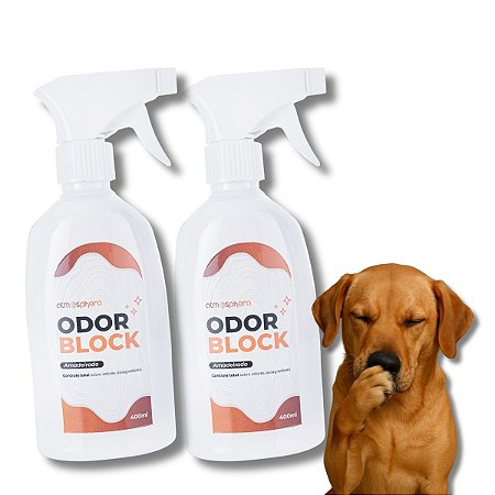 Kit 2 Odor Block Bloqueador de Maus Odores Para Ambientes Amadeirado 400ml