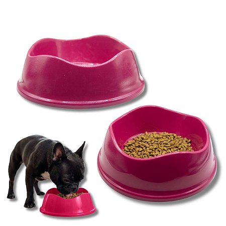 Kit Comedouro e Bebedouro Para Cães e Gatos Stark Bowl 550ml Magenta