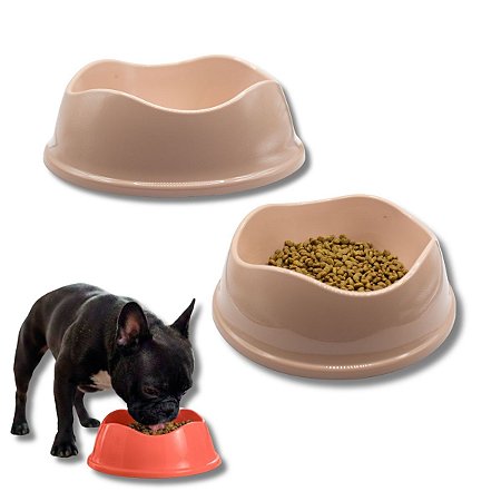 Kit Comedouro e Bebedouro Para Cães e Gatos Stark Bowl 550ml Rosê
