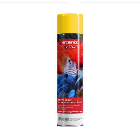 TINTA SPRAY USO GERAL AMARELO ETANIZ 400ML/210G (6)