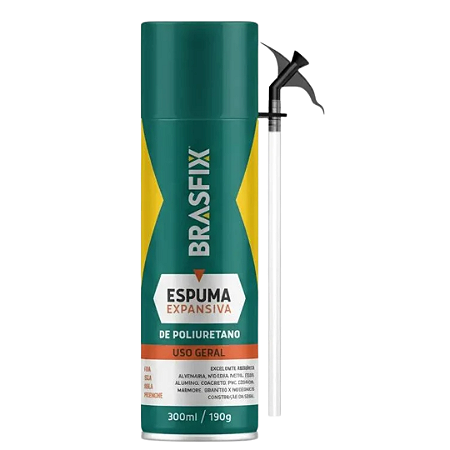 Espuma Expansiva PU para Vedação e Preenchimento 300ml / 190g Brasfix