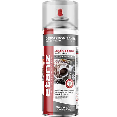 Descarbonizante Spray Etaniz 300ml 200g Limpeza de Motor