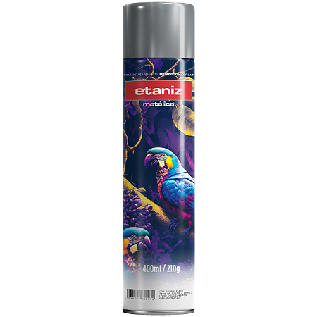 Tinta Spray Metálica Prata 400ml 210g Etaniz