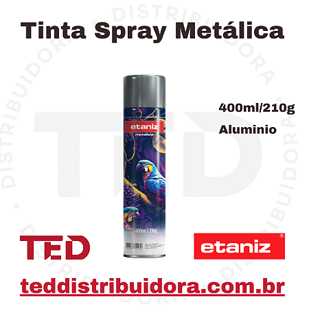 TINTA SPRAY METALICA ALUMINIO ETANIZ 400ML/210G